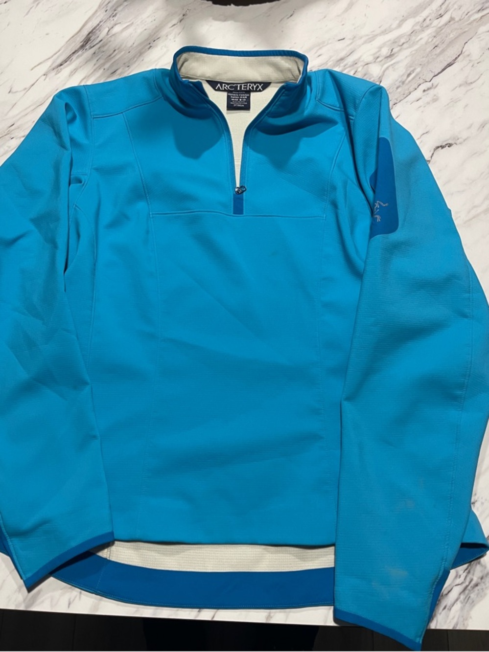 Arc'teryx womens Turquoise Half-Zip Performance Jacket